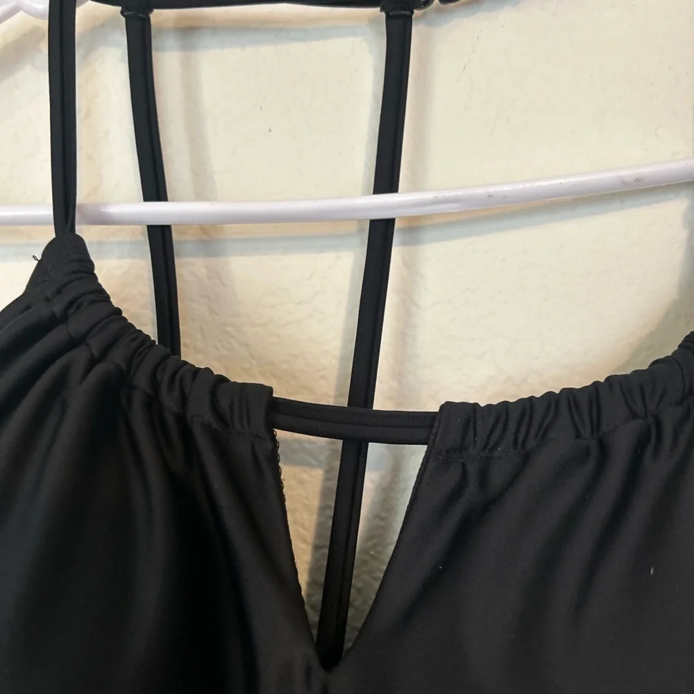 Playa Swim Swimsuit Black Floral Large